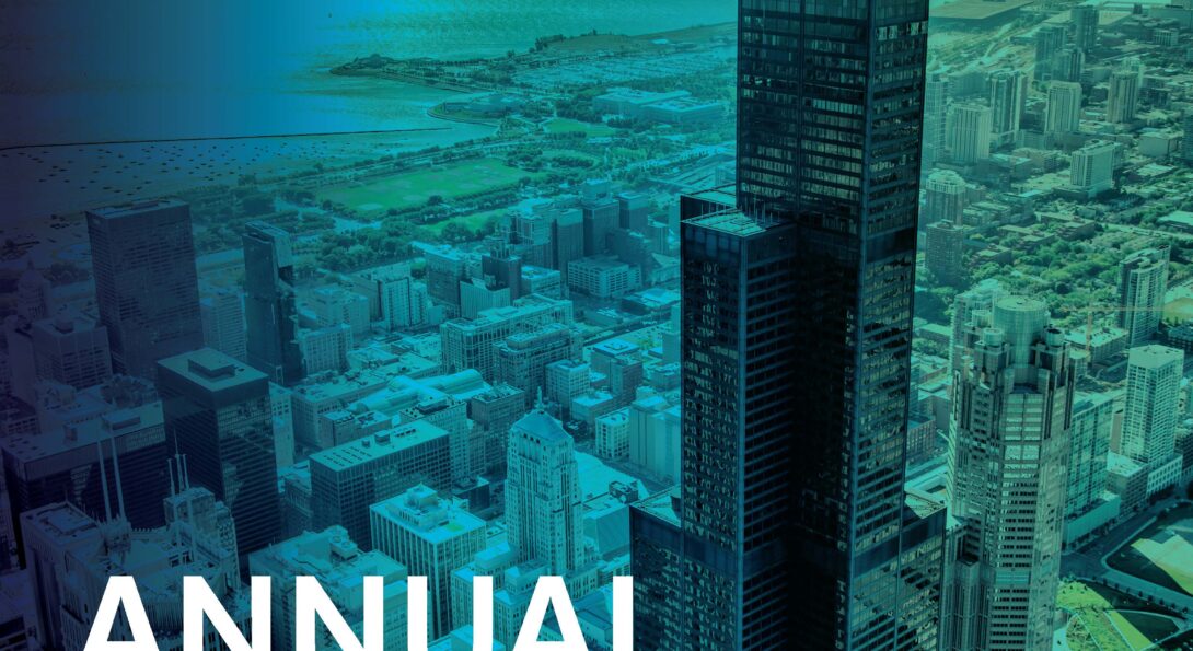 Cover page of 2018 AHS Annual Report which shows The Willis Tower