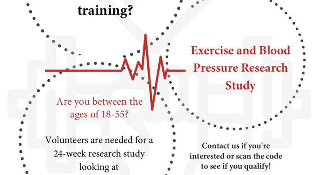 We are seeking participants for the EXERT Lab's Exercise and Blood Pressure Study