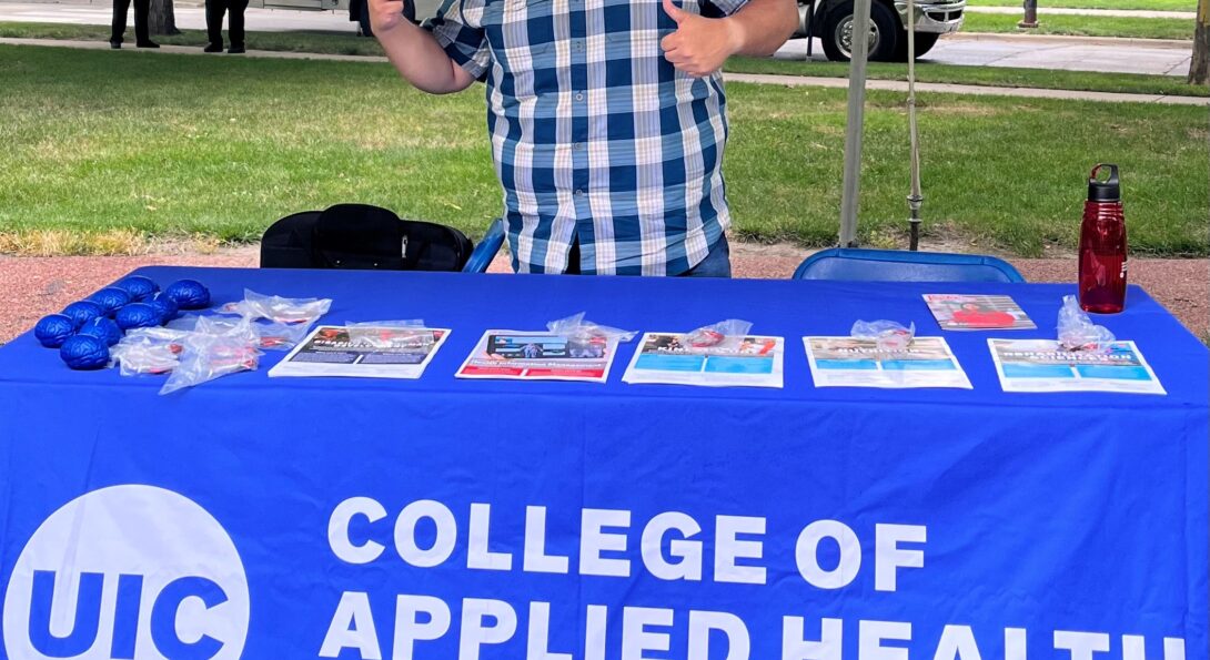 Mario Diaz, Assistant Dean for Recruitment, at the 19th Annual Health and Fitness Fair