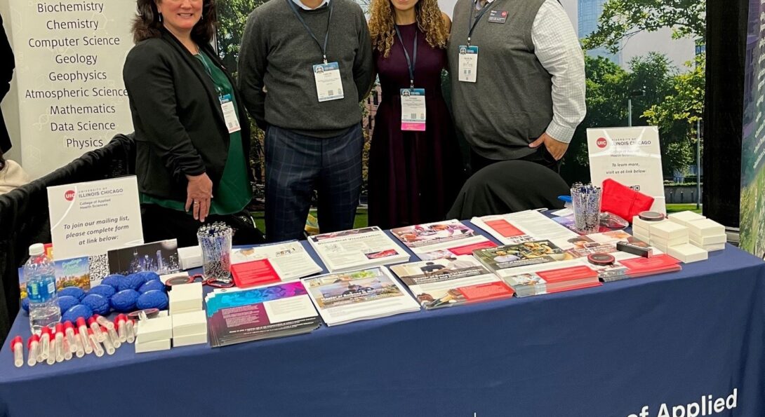 Dean Crespo and members of the student affairs team (left to right: Eileen Doran, Carlos Crespo, Viviana Kababe-Thompson, and Mario Diaz)at the National Diversity in STEM Conference in Portland, Oregon.