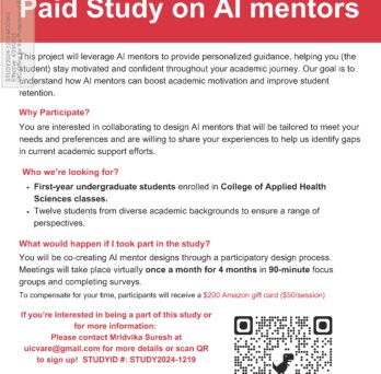 Image with the the same text as the written announcement with QR code
                  