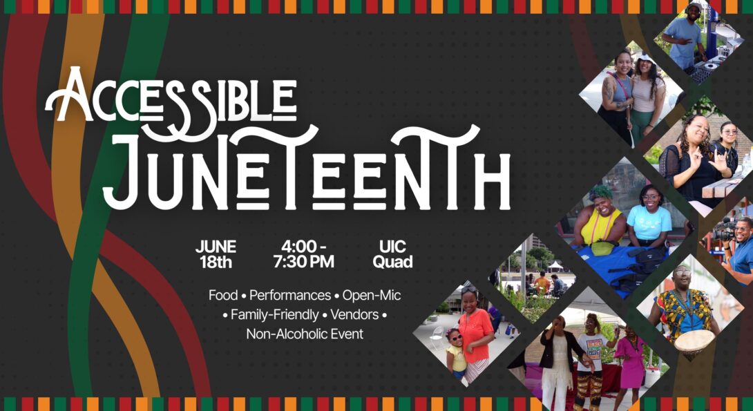 Flyer description: White stylized text says