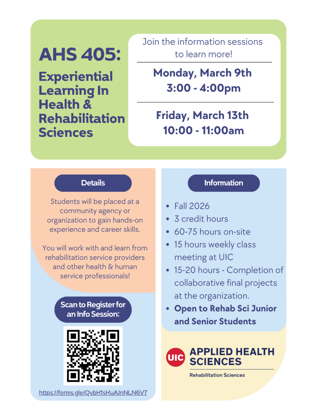 AHS 405: Experiential Learning Information Session | Inside AHS ...