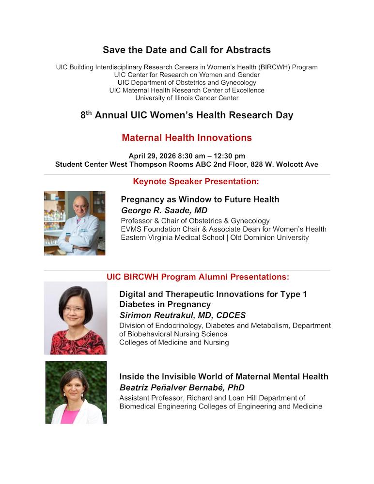 The event speakers and info with the times