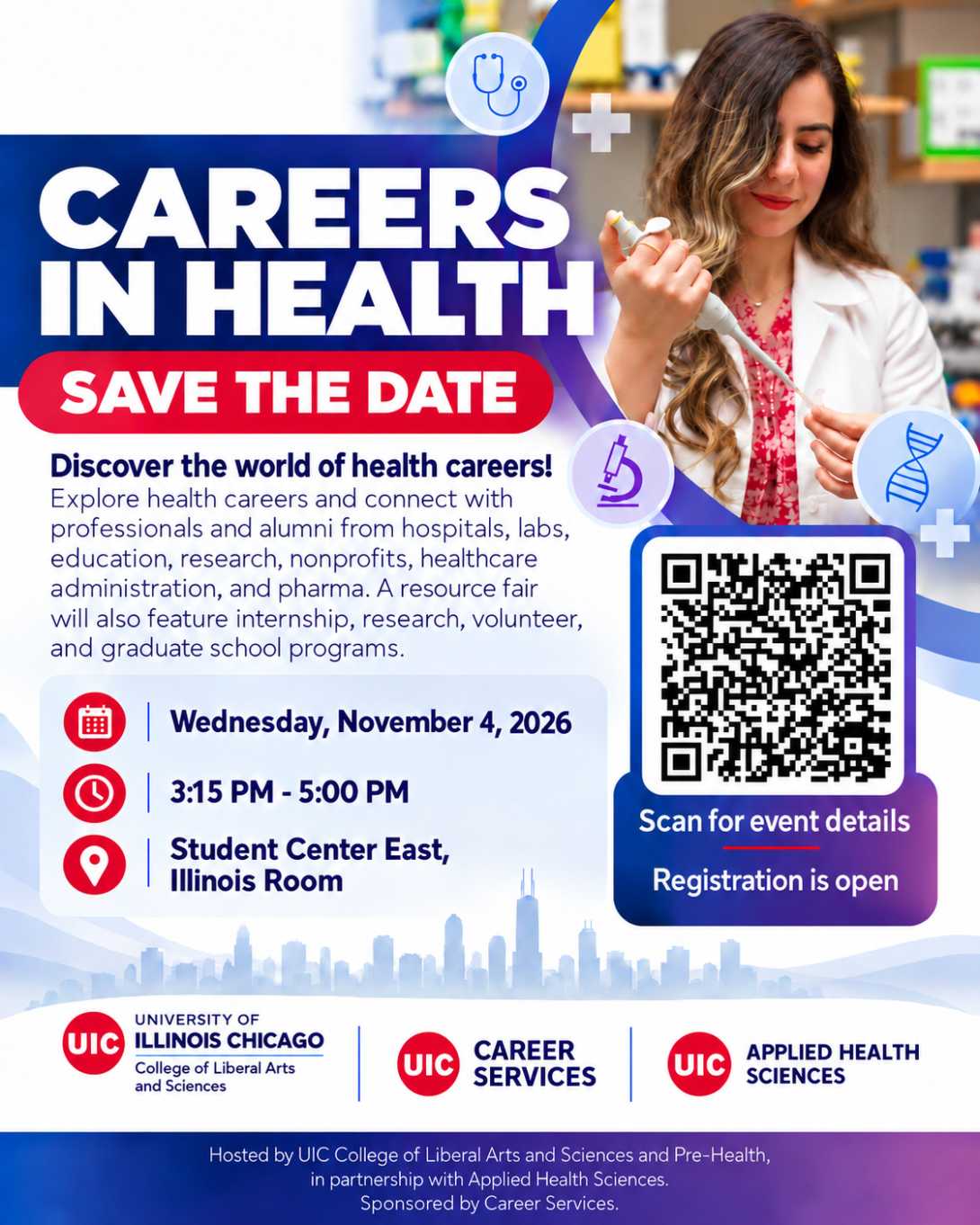 Flyer with same details at the write up for Careers in Health
