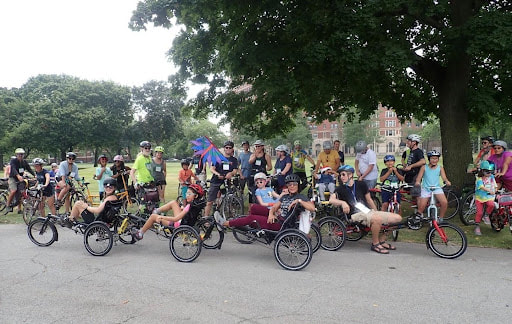 A group photo of Adaptive Adventures members