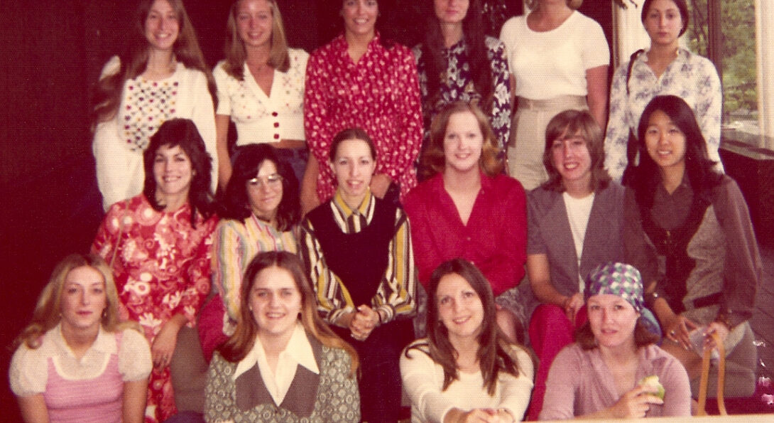 A group photo of the MRA Class of 1974 on one of the last day of classes in May 1974.