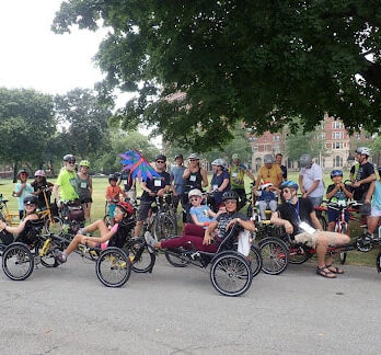 A group photo of Adaptive Adventures members
                  