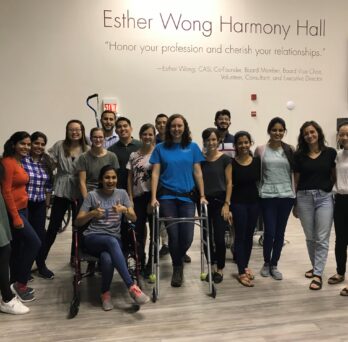 Left to right: (back row) Hector Aguirre PT, Christian Torres PT, Gaurav Dambal PT; (second row) Edwina Wilson PT, Samiksha Tawade PT, Sonia Pradhan PT, Hannah Gin OT, Victoria Turnbull OT, Anthony Mercado OT, Aubrey Day OT, Lindsay MacCary OT, Falguni Ku
                  