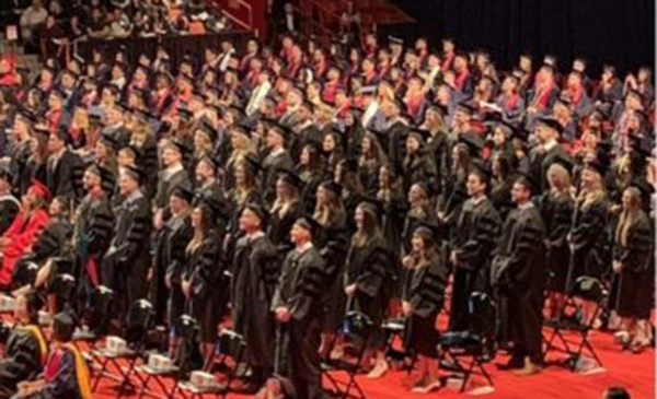 A group of grads with caps and gowns