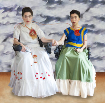 A recreation of “Las dos Fridas” by Reveca Torres from the “Tres Fridas” project, a collaboration by Reveca Torres, Mariam Pare and Tara Ahern.
                  