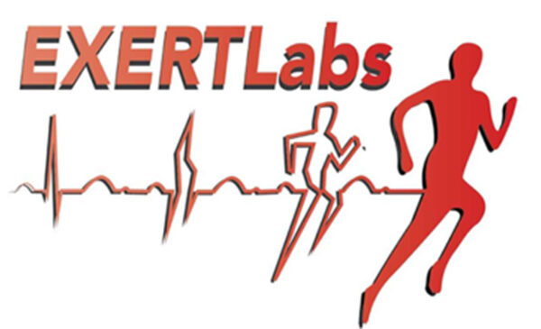 EXERT Labs running logo with heart rate signal