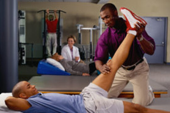 person receiving PT