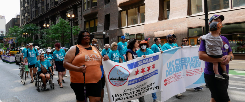 DHD-affiliated students, faculty, staff participate in the 2023 Chicago Disability Pride Parade.