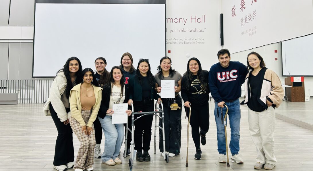 From left to right: Keya Patel, Feba Elaydom, Jazmin Villanueva, Rachel Montoya, Natalie McCormack, Hannah Wang, Jessie Li, Ashley Bravo, Chris Travlos and Jenica Lee.