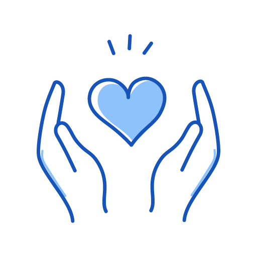 icon of hands around a heart