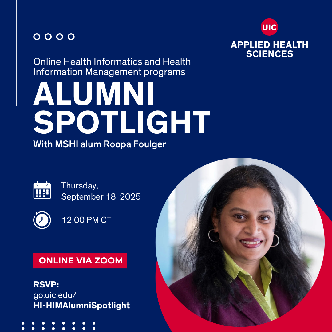 Online Health Informatics and Health Information Management programs Alumni Spotlight with MSHI alum Roopa Foulger
