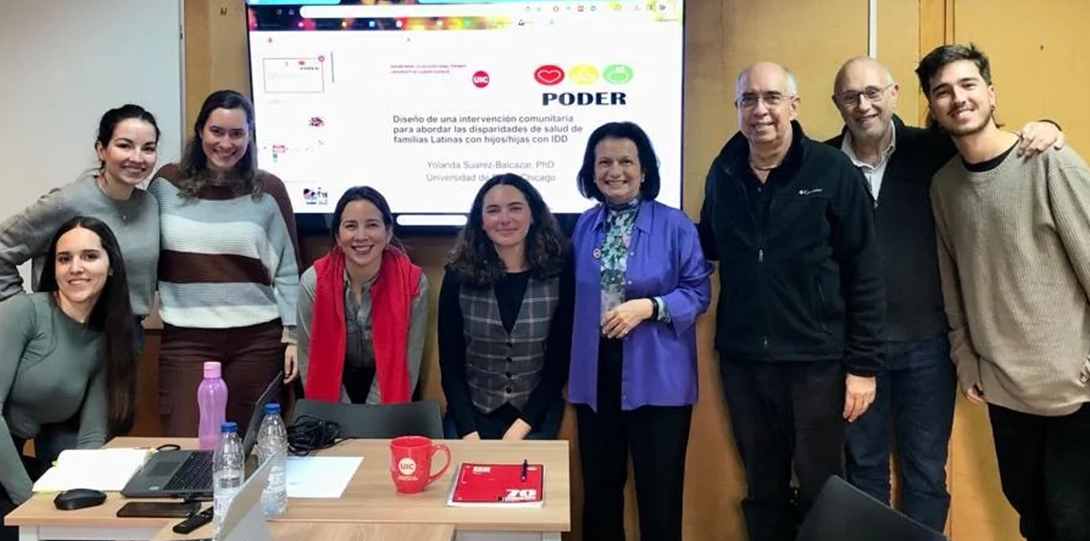 A group of people smiling at the camera