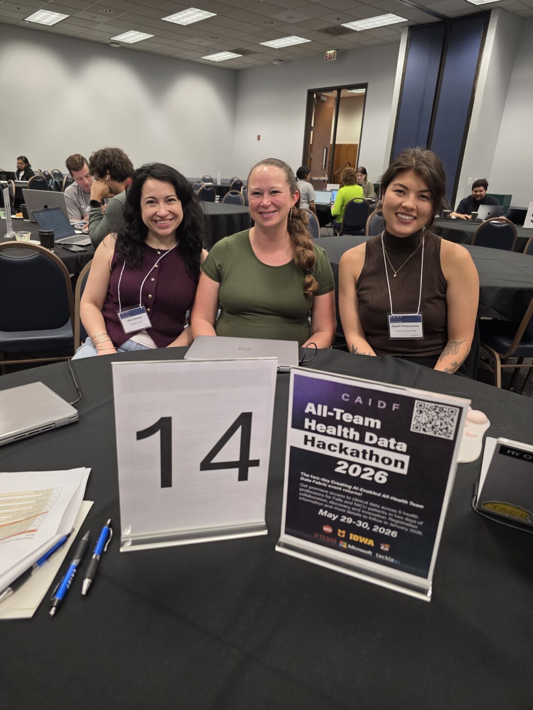 The Loop second-place winning team members (from left to right): Mary Salazar, Jessie Hansen and Sarah McGuinness.