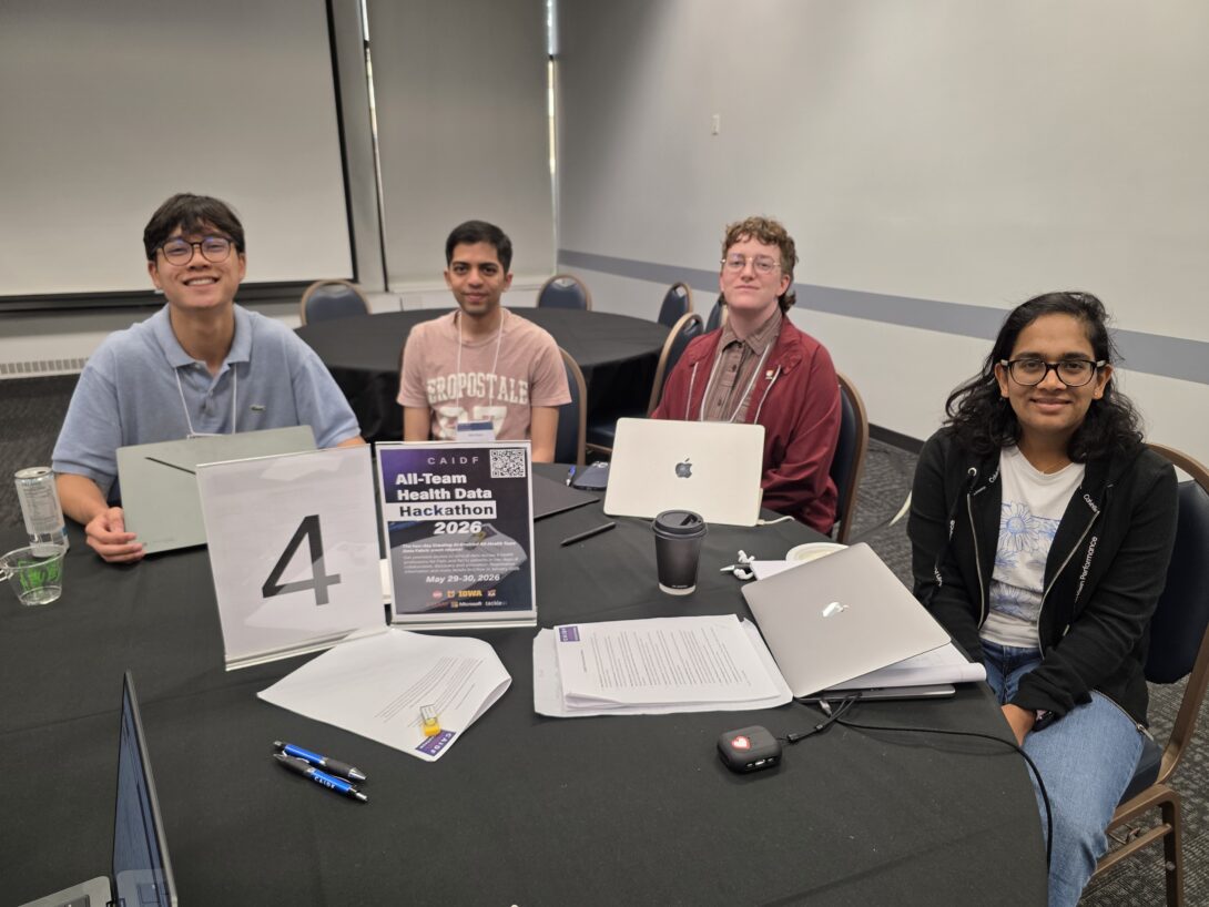 Next Steps second-place winning team members (from left to right): Ivan Bala, Mit Patel, Morgan Merrill and Jayalakshmi Jain.